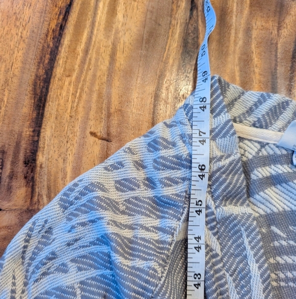 Light Blue & White Patterned Kimono Robe - Picture 6 of 6